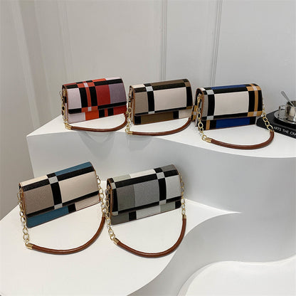 Sac patchwork bicolore rouge