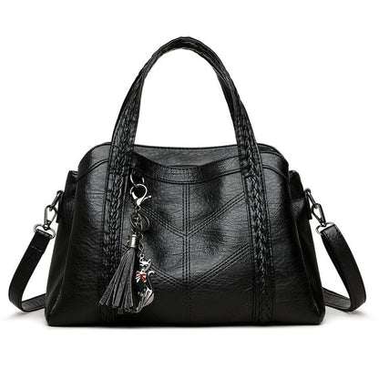 Sac grande capacité bordeaux glands Vanessa Vogalia Paris
