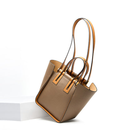 Sac à main en cuir à blocs de couleurs - Vogalia