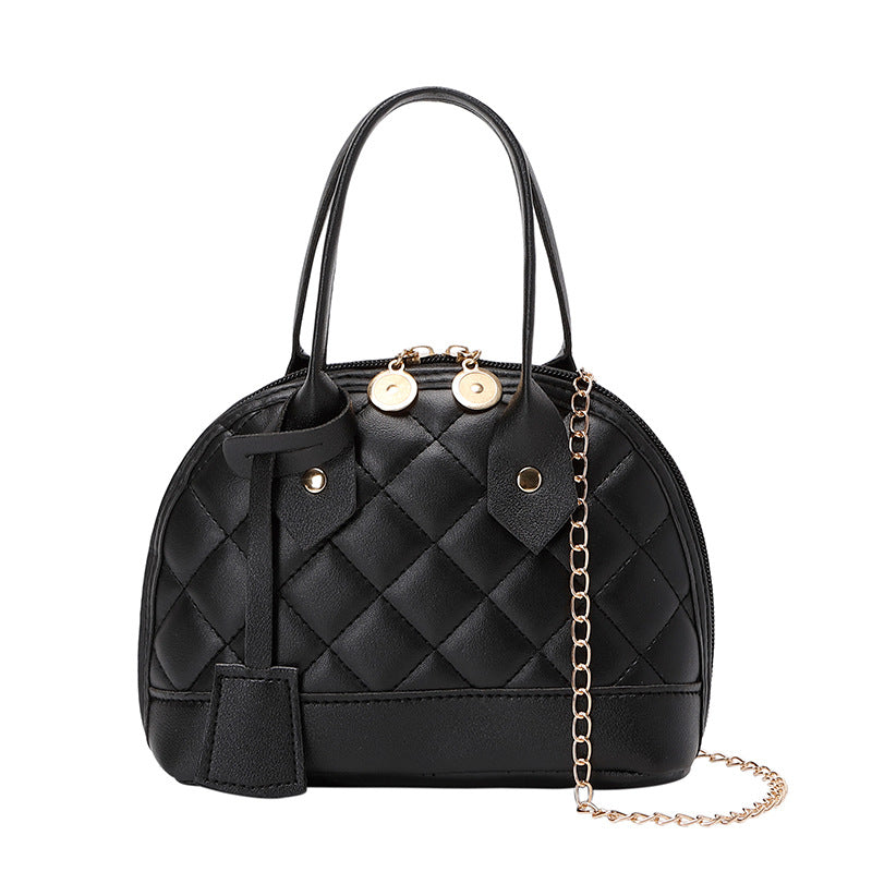 Sac coquille brodé blanc PU