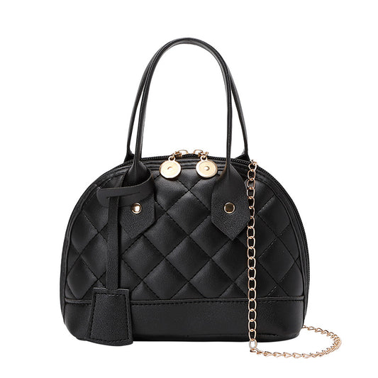 Sac coquille brodé blanc PU