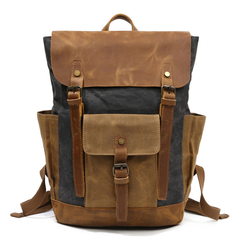 Sac dos toile vert
