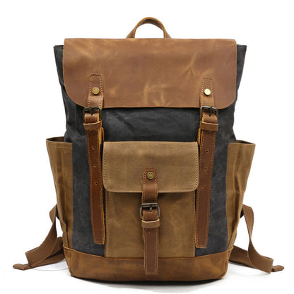Sac dos toile vert