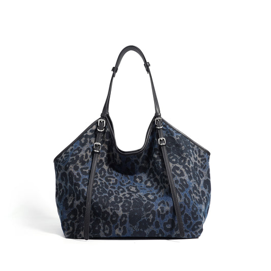 Sac crossbody femme denim patchwork casual bandoulière jean voyage léger souple forme coquille