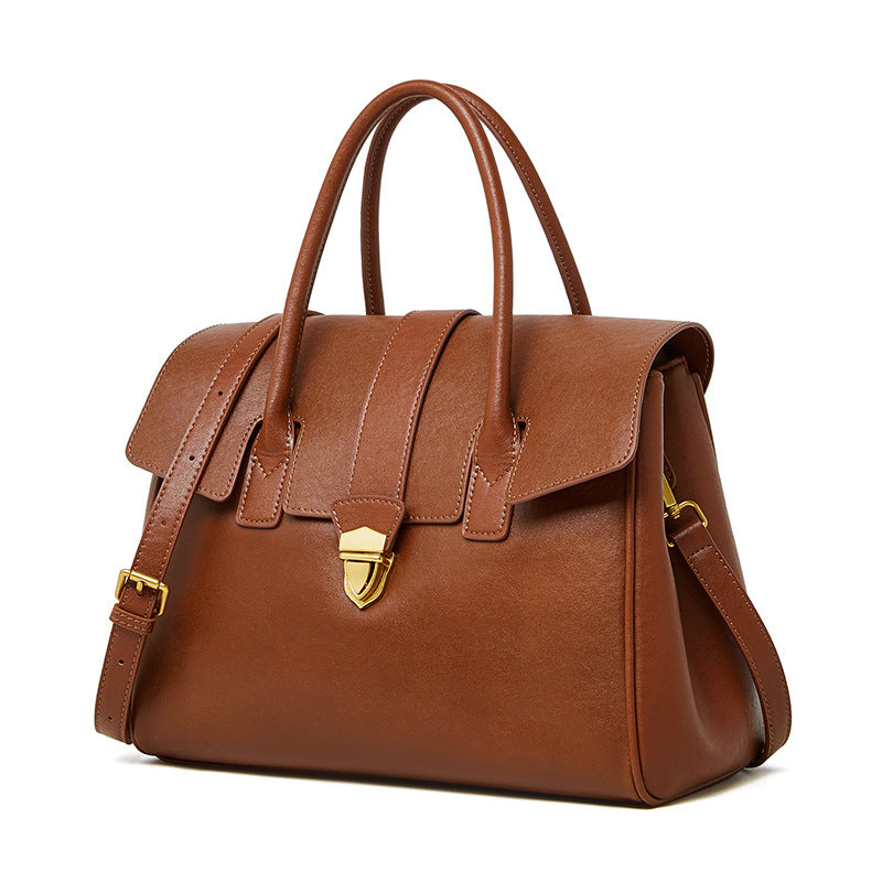 Sac commuter cuir marron foncé