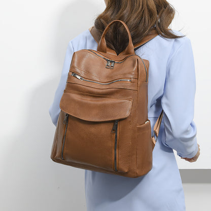 Sac à dos rétro en PU pour femmes - Élégance et style à porter au quotidien - Vogalia