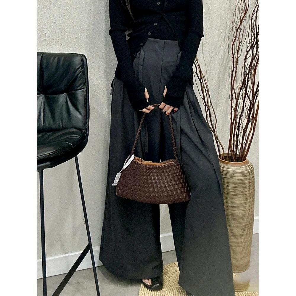 Sac à boulettes en cuir authentique pour femmes – Sac à main bandoulière