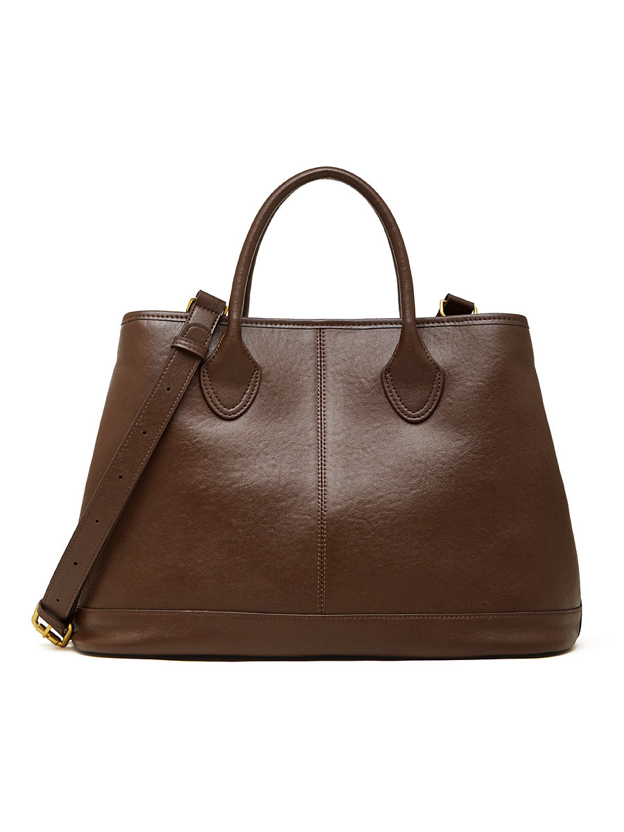 Karine Cuir chocolat vue face