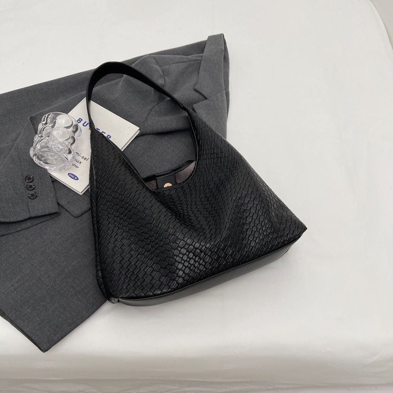 Sac tressé embosse marron