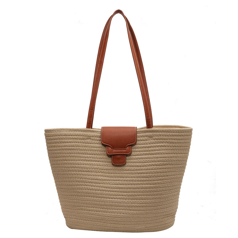 Sac épaule grande capacité beige