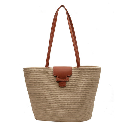 Sac épaule grande capacité beige