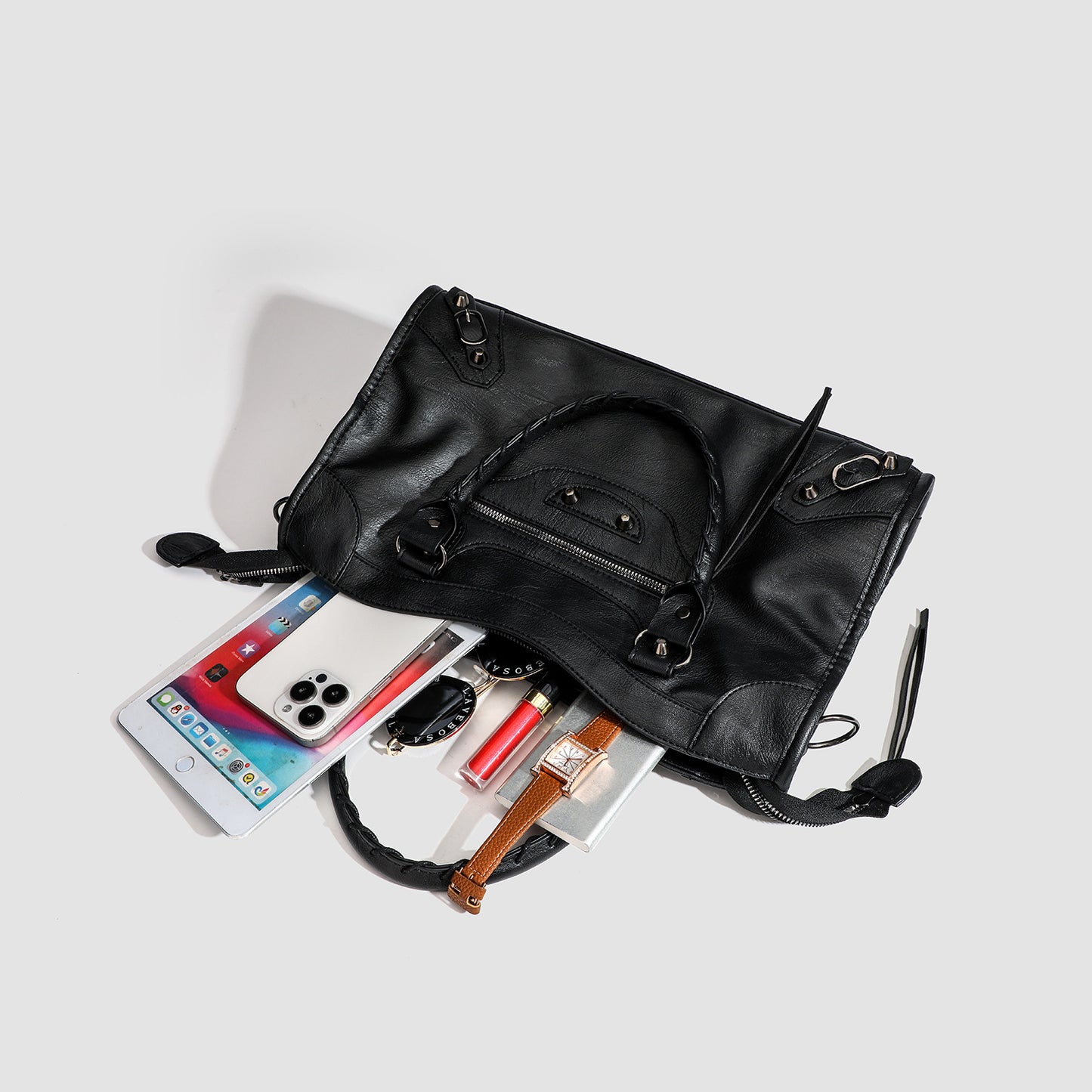 Sac biker style français vue profil