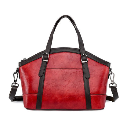 Vogalia Sac bandoulière rétro femme en cuir souple – Grande capacité