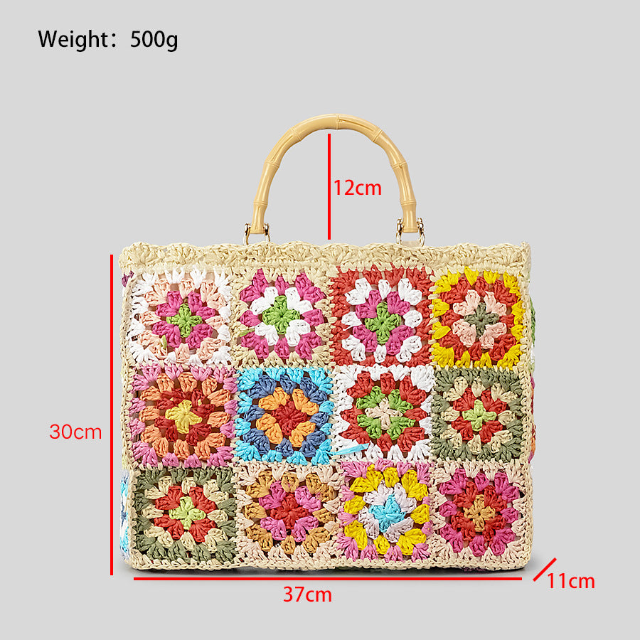 Sac paille fashion vue face