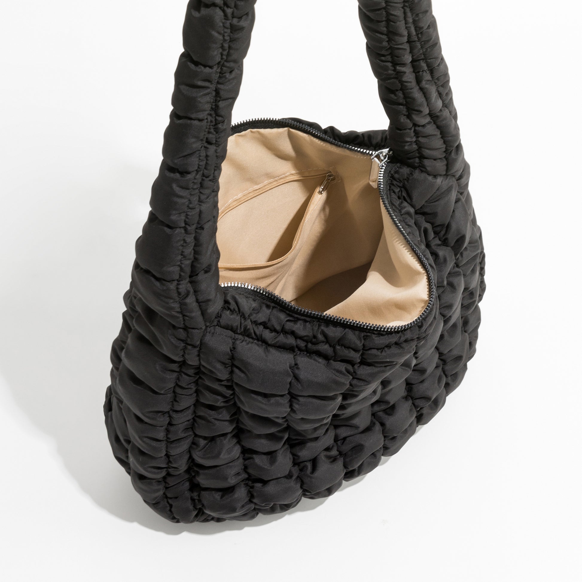 Sac hobo femme nylon vue intérieure grande capacité