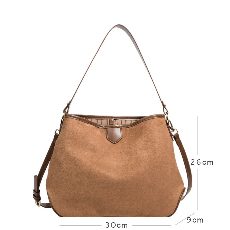 Tote bag cuir maté kaki