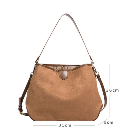 Tote bag cuir maté kaki