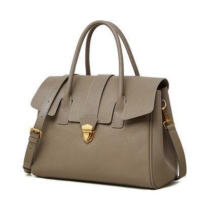 Sac commuter cuir marron clair vintage