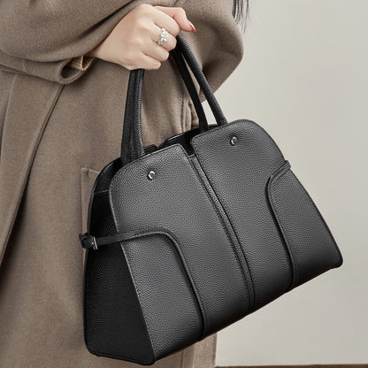 Sac main cuir vachette caramel