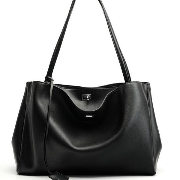 Sac main épaule suède noir tendance