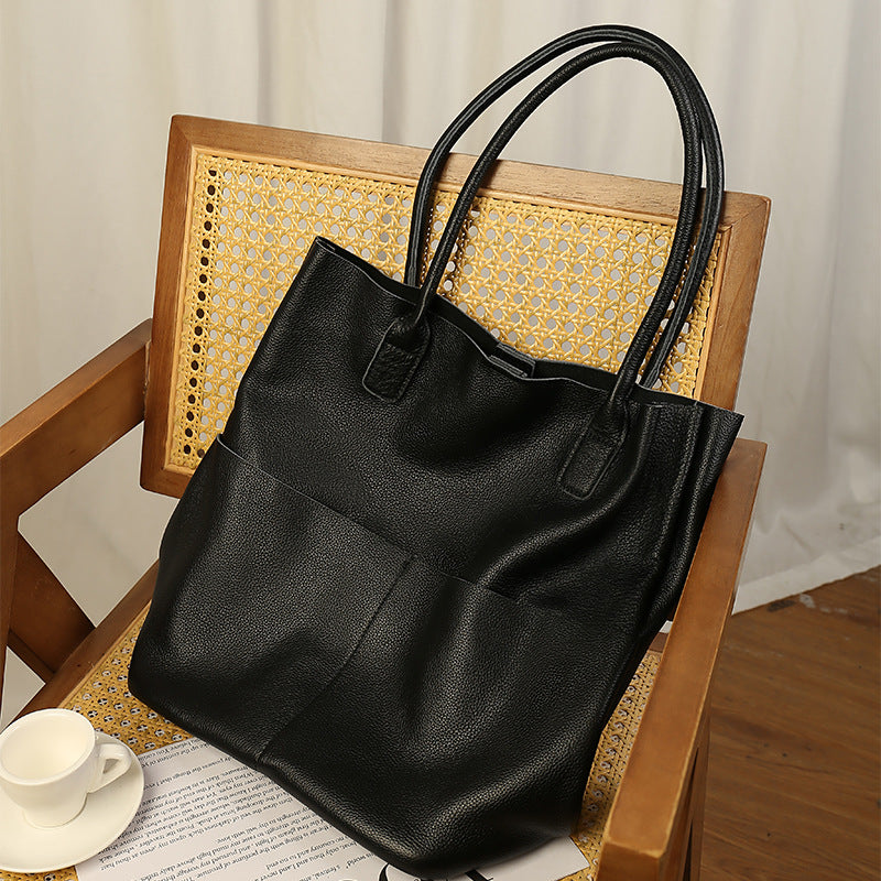 Sac seau cuir vachette vue intérieure