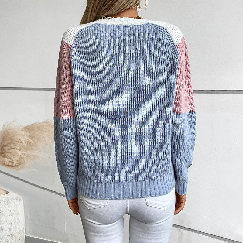 Nadia pull rose rétro loose