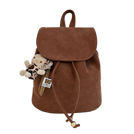 Sac à dos rétro femme nylon marron, style urbain, grande capacité 36-55L