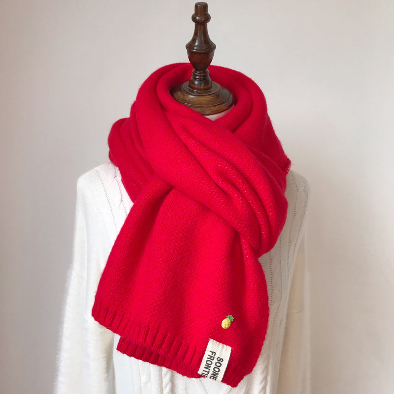 Jeanne écharpe rouge jaune 195x40cm