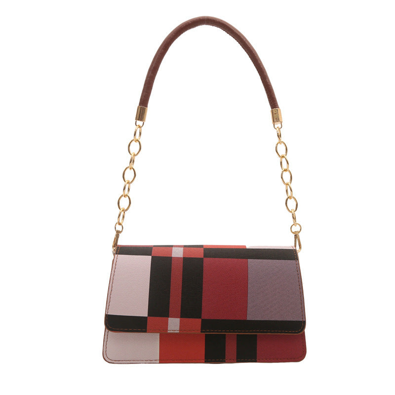 Petit sac carré patchwork bleu