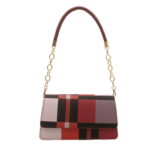 Petit sac carré patchwork bleu