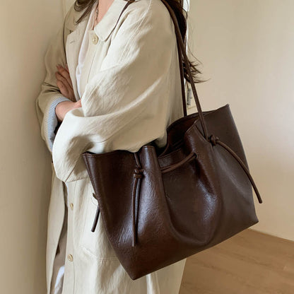 Tote bag rétro commuter marron