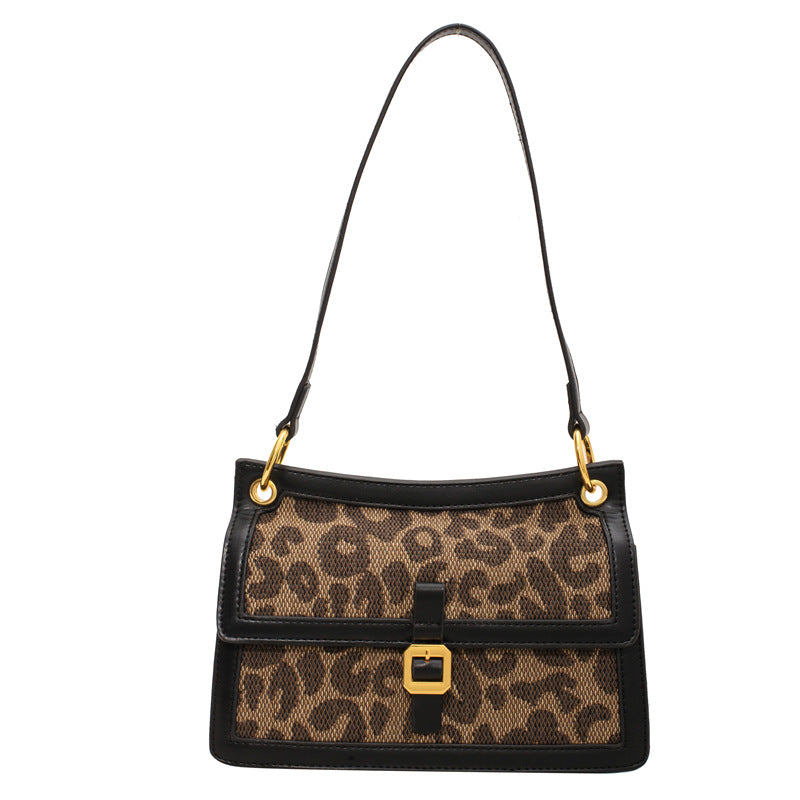 Mini sac léopard café
