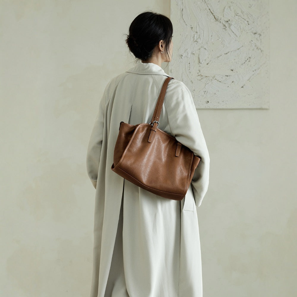 Sac bandoulière cuir gris éléphant
