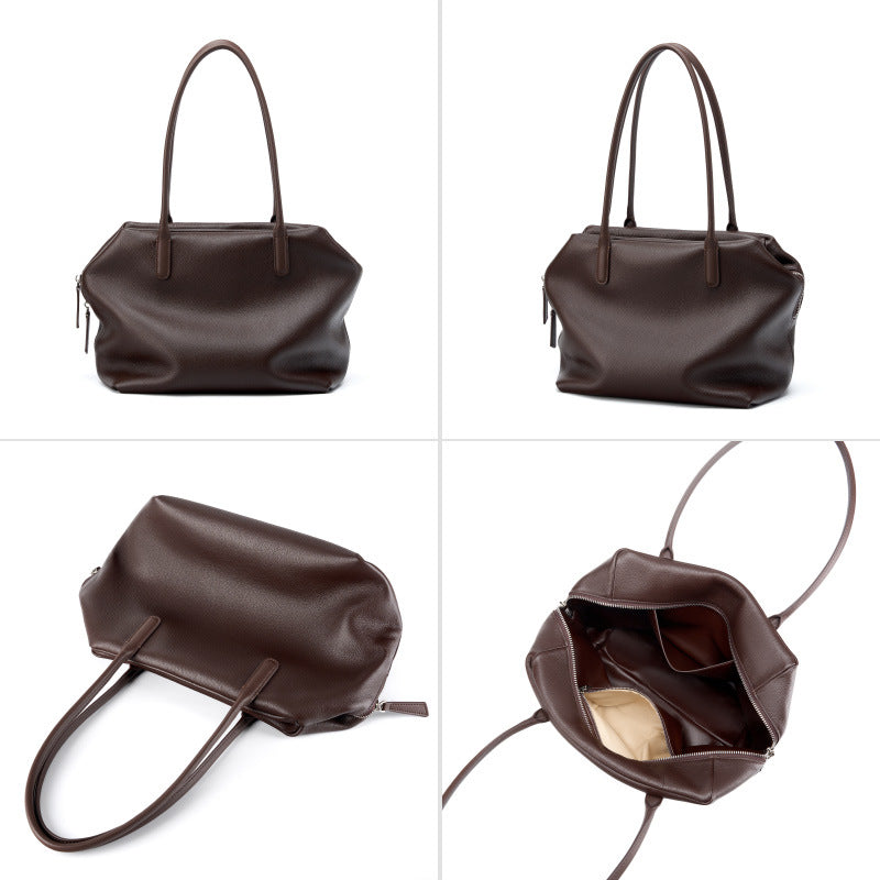 Grand sac cuir pleine fleur détail