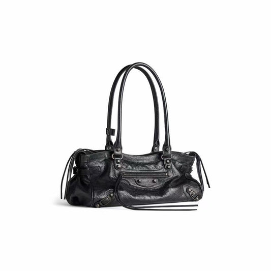Sac bandoulière PU frosté noir