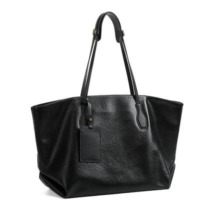 Tote bag cuir tanné gris