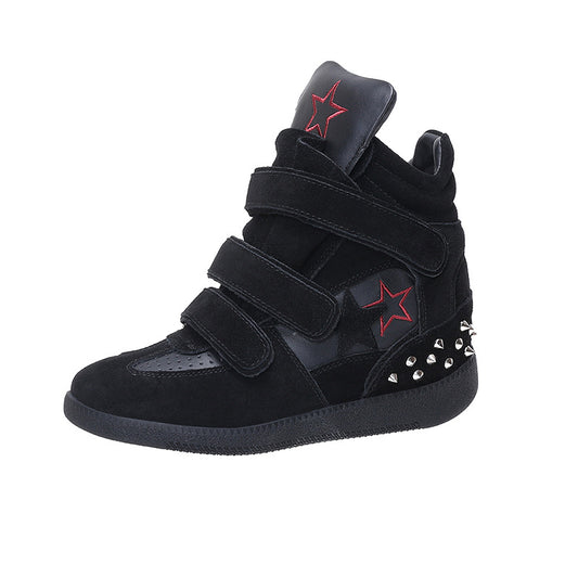 baskets montantes femme noires tendance
