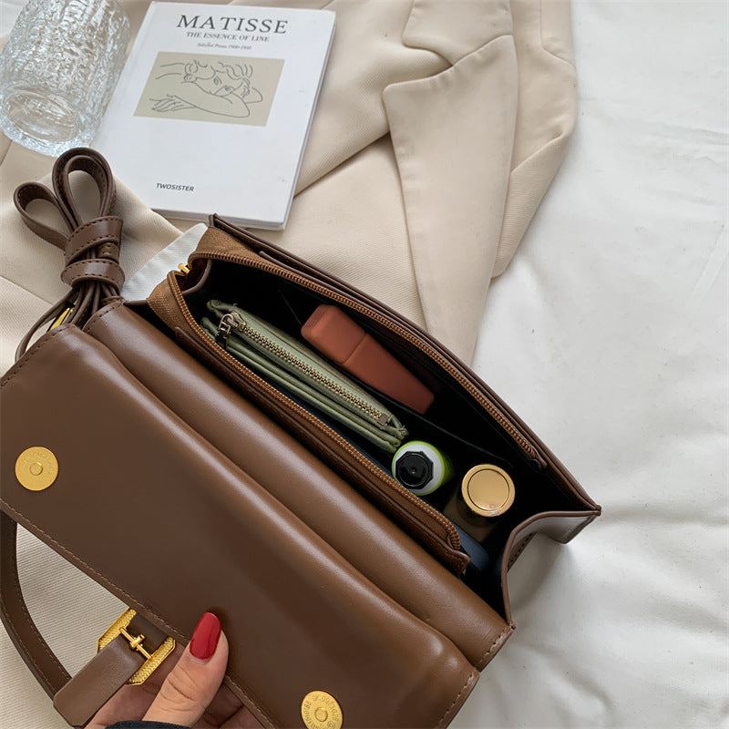 Mini sac carré léopard vue face