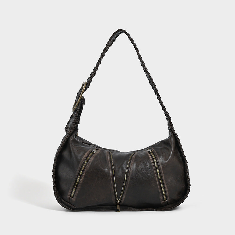 Vintage Weave New Niche Design Large Capacity Commuter