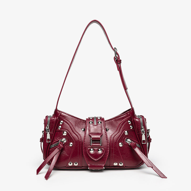 Sac biker Y2K grain de lait tendance