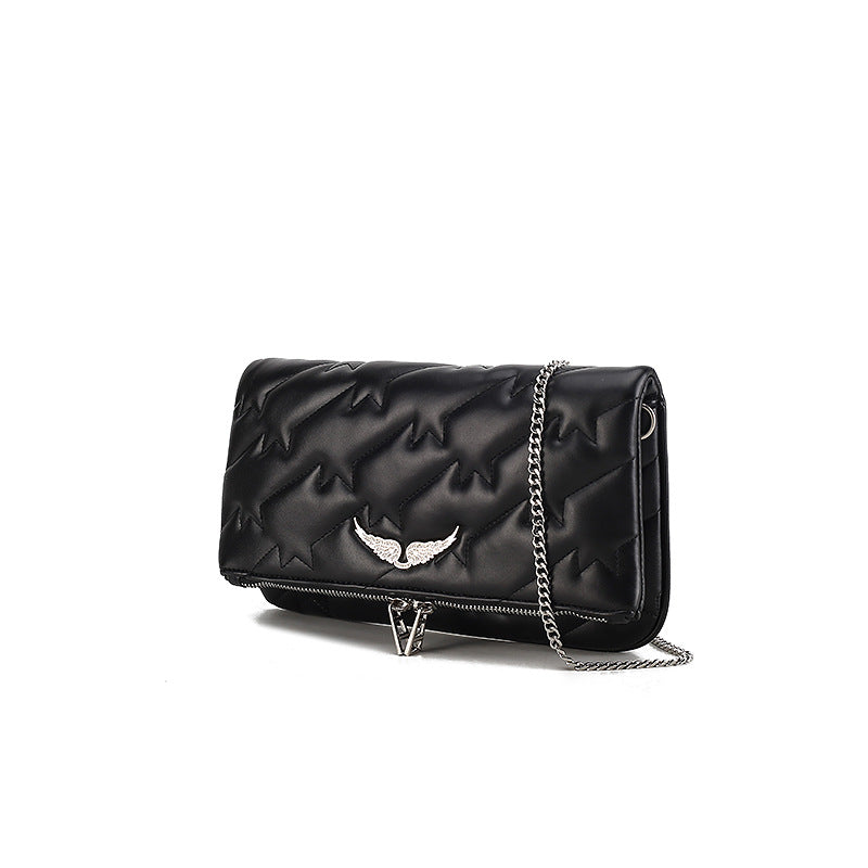 Sac bandoulière femme cuir agneau vue face