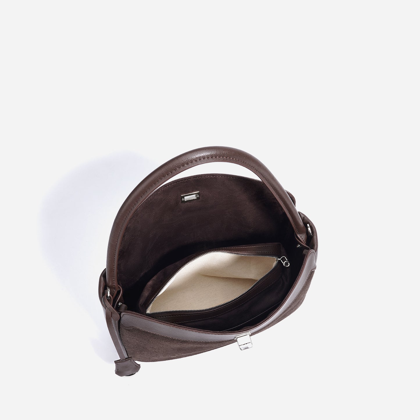Tote cuir mat vue face