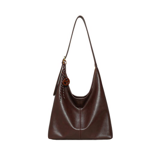 Sac épaule crossbody vintage café