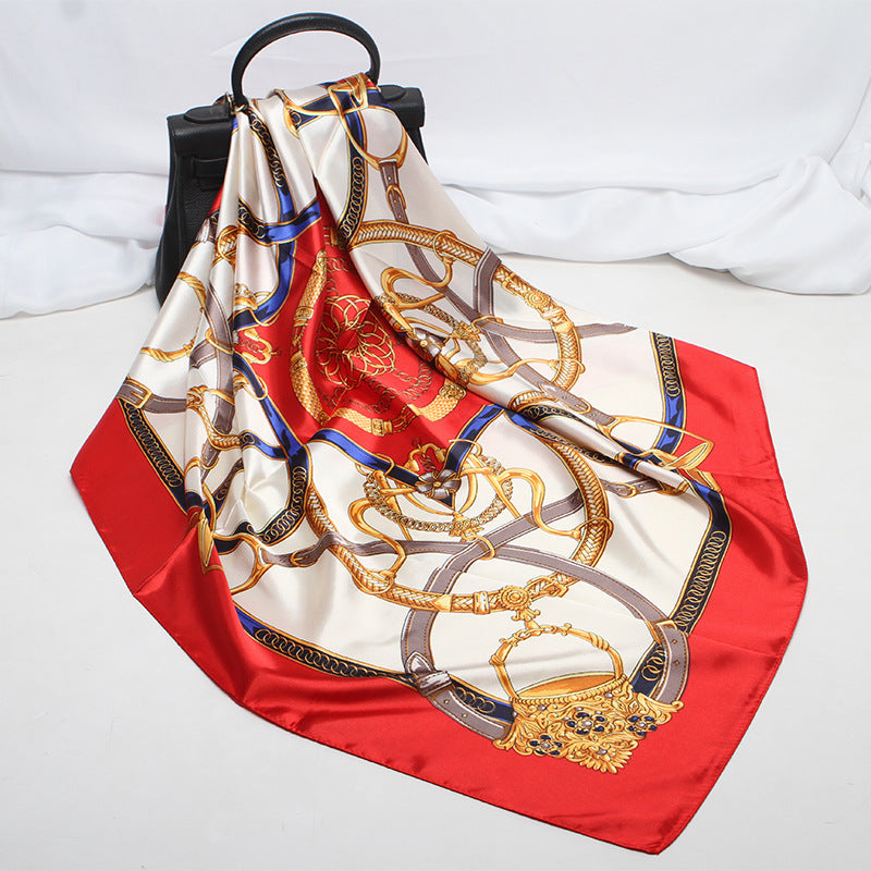 Foulard soie simili classique vue face