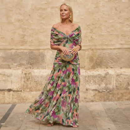 Robe Irina Longue Élégante – Effet Ventre Plat